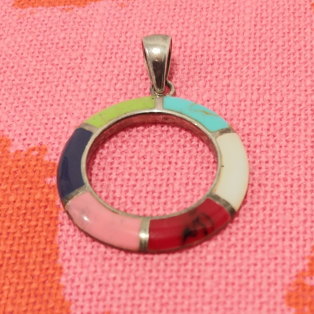 Stunning 925 Multi Stone Pendent - image 1